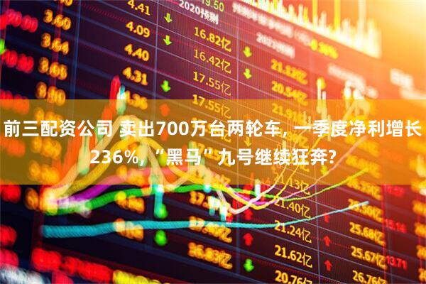 前三配资公司 卖出700万台两轮车, 一季度净利增长236%, “黑马”九号继续狂奔?